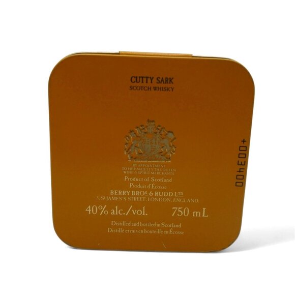 CUTTY SARK Scots Orange Box Whisky Tin 750ml Scotland Vintage 12" - Picture 10 of 11